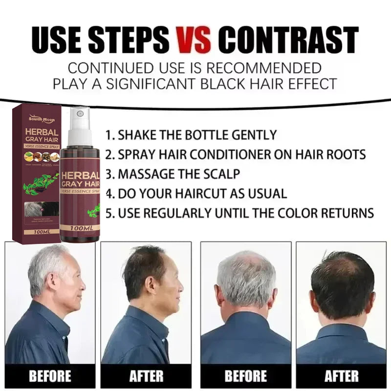 White Hair Killer – Gray Hair Remover & Natural Hair Color Restorer in 7 Days
