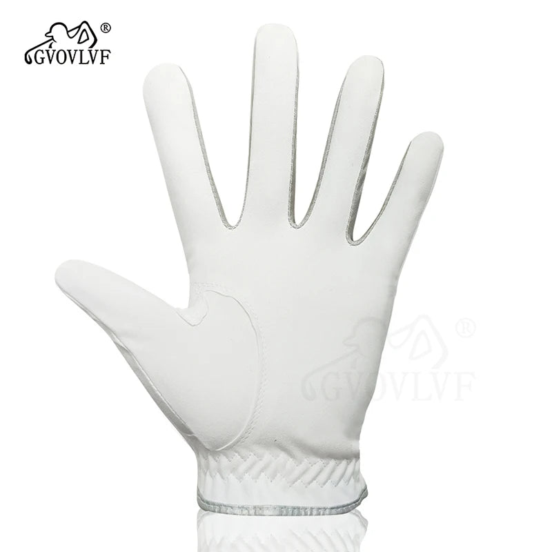 Men's Golf Glove - Breathable Micro Soft Fabric, Comfortable Fit with Magnetic Marker & Replaceable Design for Golfers