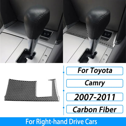 Toyota Camry 2007–2011 Carbon Fiber Interior Trim Set - Center Console, Gear Shift & Air Vent Decorative Covers