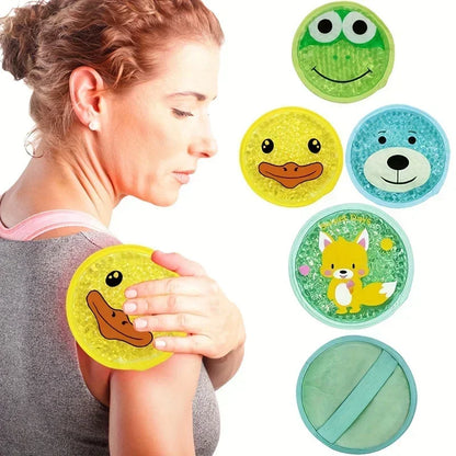 Reusable Cartoon Gel Ice Pack — Dual Hot & Cold Compress for Elbow, Knee & Toothache