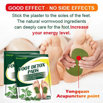 Detox Foot Patches – 12/24PCS Natural Herbal Pads with Wormwood & Artemisia for Toxin Cleansing, Stress Relief & Better Sleep