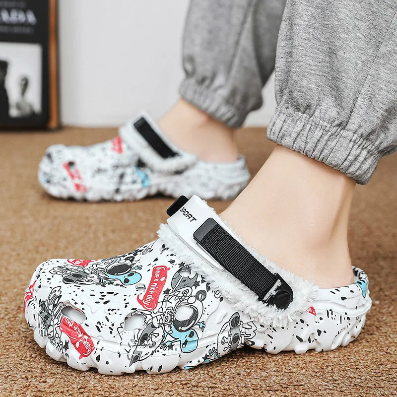 Men’s & Women’s Winter Slippers – Soft Plush Indoor, Non-Slip Removable Sandals, Big Size 47