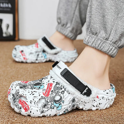 Men’s & Women’s Winter Slippers – Soft Plush Indoor, Non-Slip Removable Sandals, Big Size 47