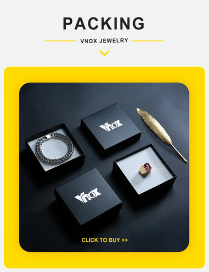 Vnox Custom Envelope Photo Necklace – Stainless Steel Personalized Pendant for Women & Girls