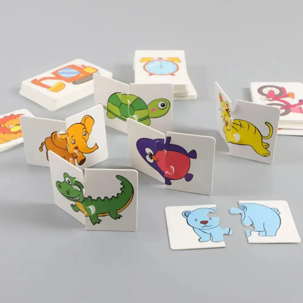 32-Pcs Enlightenment Card Matching Puzzle — Early Education Cartoon Toy for Kids