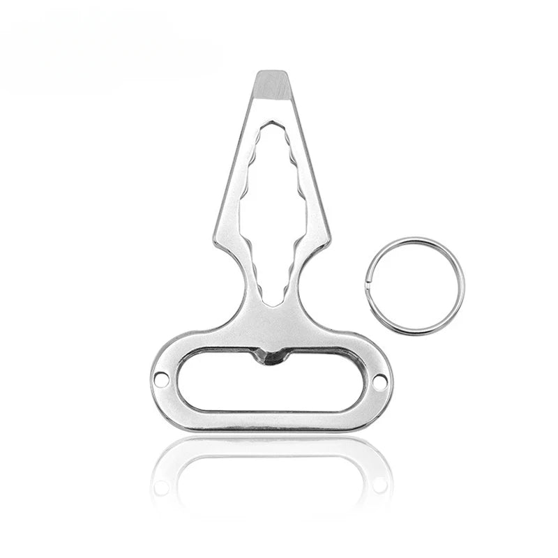 EDC Multi-Tool Keychain - Compact Survival Tool with Bottle Opener & Wrench