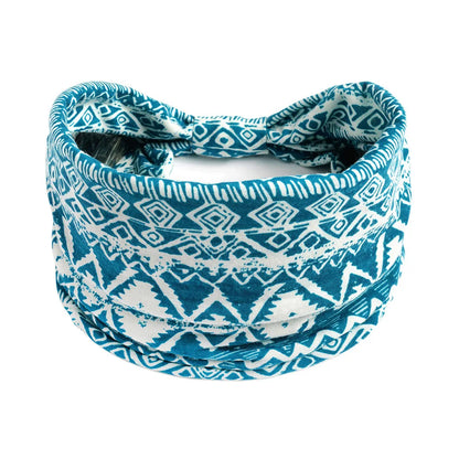 Bohemian Wide Cotton Stretch Headband for Women – Turban Headwrap, Bandage Hairband, Bandana Hair Accessories