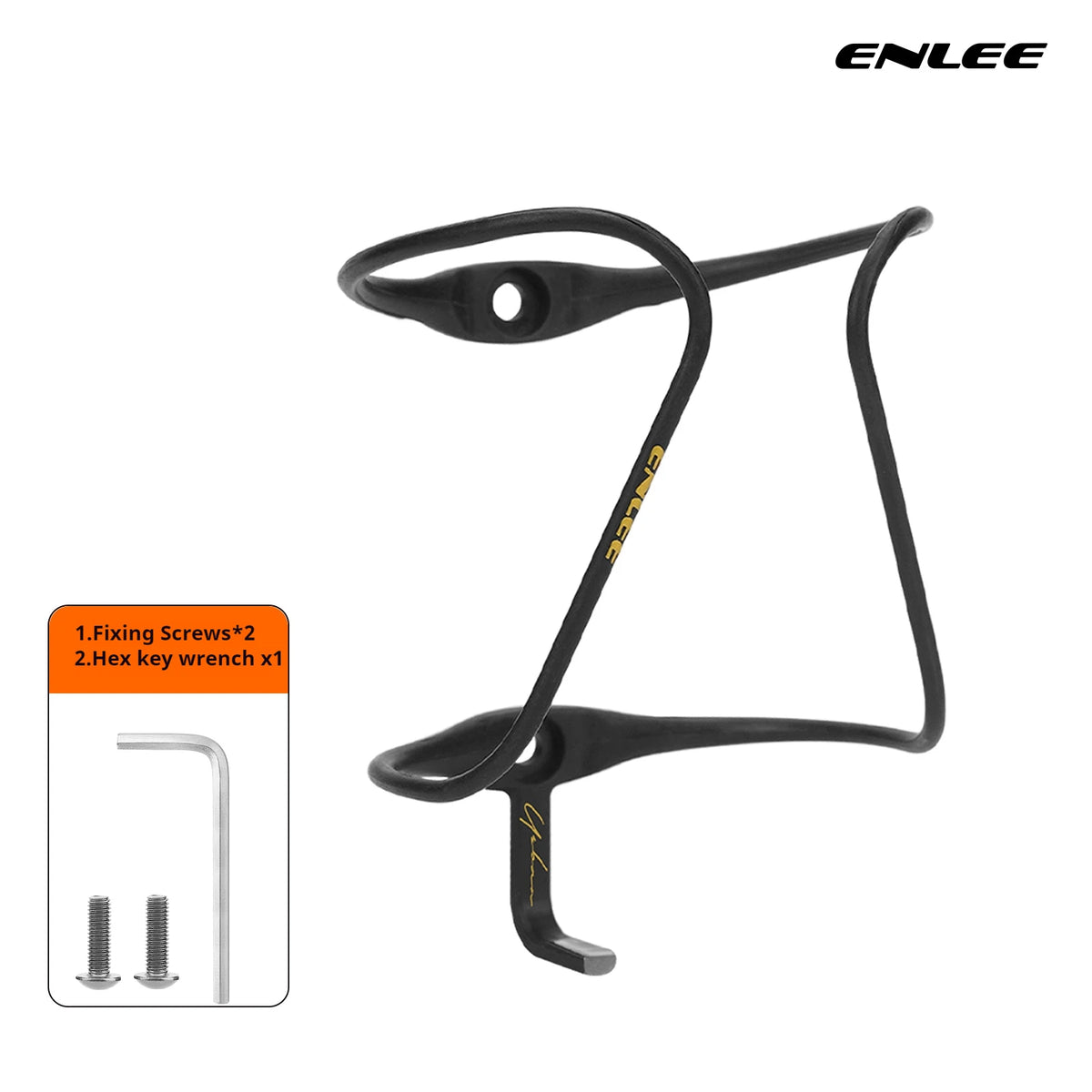 ENLEE 9.2g Carbon Fiber Bottle Cage - Ultra-Light Aerodynamic Cycling Water Bottle Holder for Road Racing Bikes