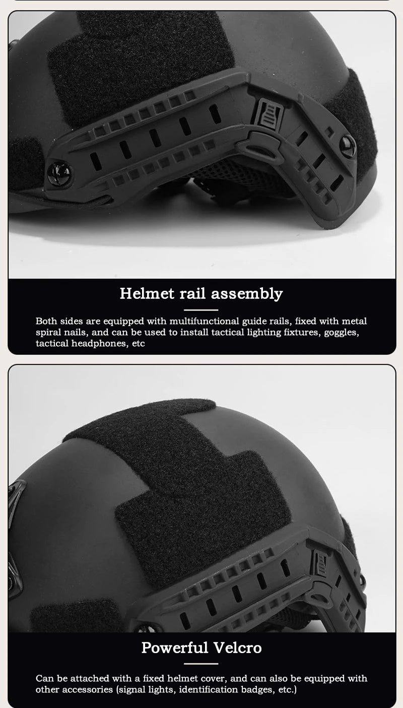 FAST Tactical Helmet – Kevlar High-Quality Outdoor Hunting Helmet with Wendy Floating Pad