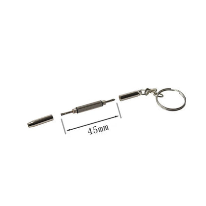 3-in-1 Glasses Screwdriver Kit – Portable Eyeglass & Watch Repair Tool with Keychain, Precision Hand Tools