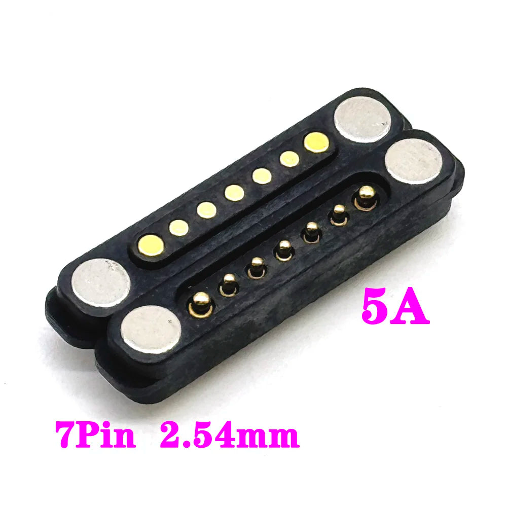Magnetic Pogo Pin Connector - 5A Waterproof High-Current Spring Probe Male Female DC Charging Connector, 2/3/4/5/6/7/8 Pin