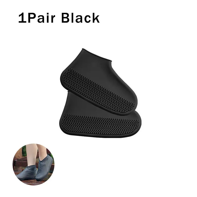 Reusable Waterproof Rain Shoe Covers – Non slip Silicone & Latex Outdoor Walking Shoe Protection