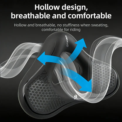 Ergonomic Bike Saddle - Thick Soft Shock-Absorbing Hollow Breathable Seat for Mountain & Road Bikes