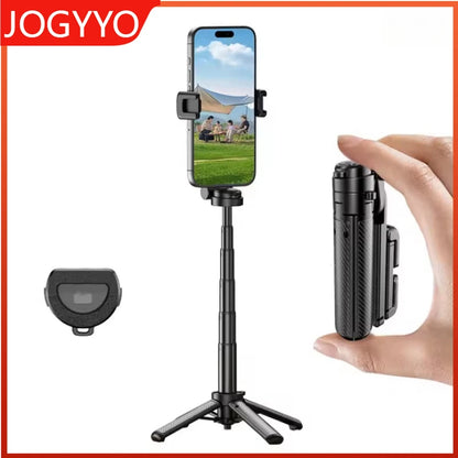 Mini Selfie Stick & Three-Corner Stand – Foldable Phone Holder with Detachable Remote for iPhone & Smartphones, Portable Travel Bracket