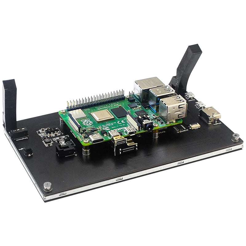 7 Inch Portable IPS Touch Screen Display – 1024x600 Monitor with Optional Speakers for Raspberry Pi 5/4B/3B+, Laptop, PC