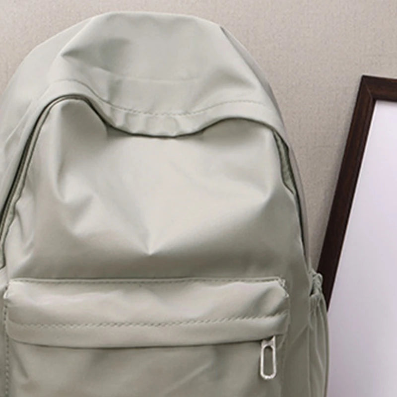 Women’s Waterproof School Backpack | Large Capacity Solid Color Daypack for Teens & Students