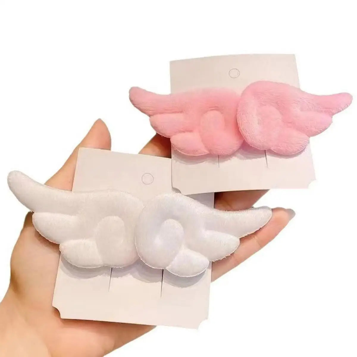 Sweet Angel Wing Plush Hair Clips - Cute Girls’ Bangs Hairpins & Fashion Side Clip Accessories