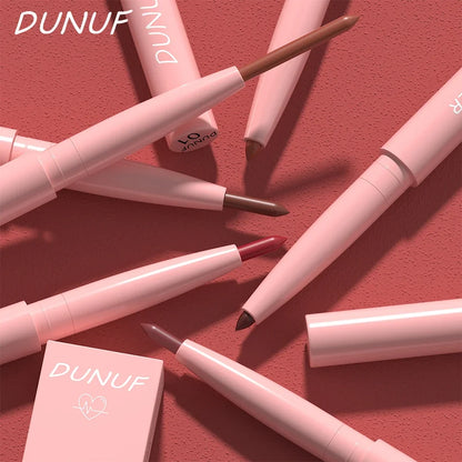 Matte Red Brown Lip Liner Pencil – Waterproof Slim Lip Contour Pen with Tapered Nib Long-Lasting Lip Stain