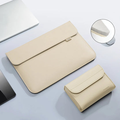 PU Leather Laptop Sleeve — Protective Bag Case for MacBook Air/Pro 13-16", Xiaomi, Huawei, Dell, HP, ASUS 14-15.6 Inch Notebooks