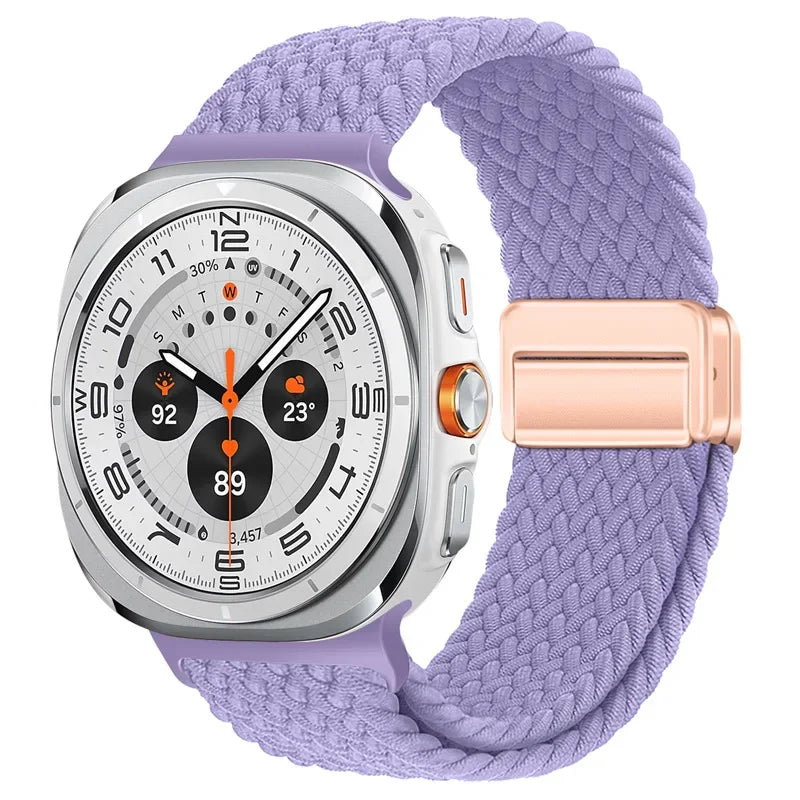 Magnetic Nylon Strap for Samsung Galaxy Watch Ultra 47mm – Adjustable Loop Bracelet Band Accessory