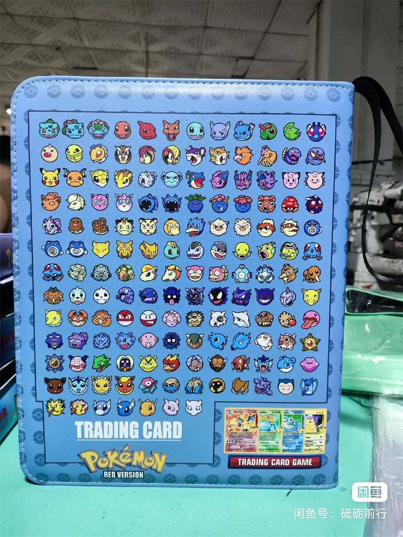 New Pokémon Pikachu Battle Card Binder — Zippered Card Holder for VMAX Game Card Collection, Anime Toys & Gifts