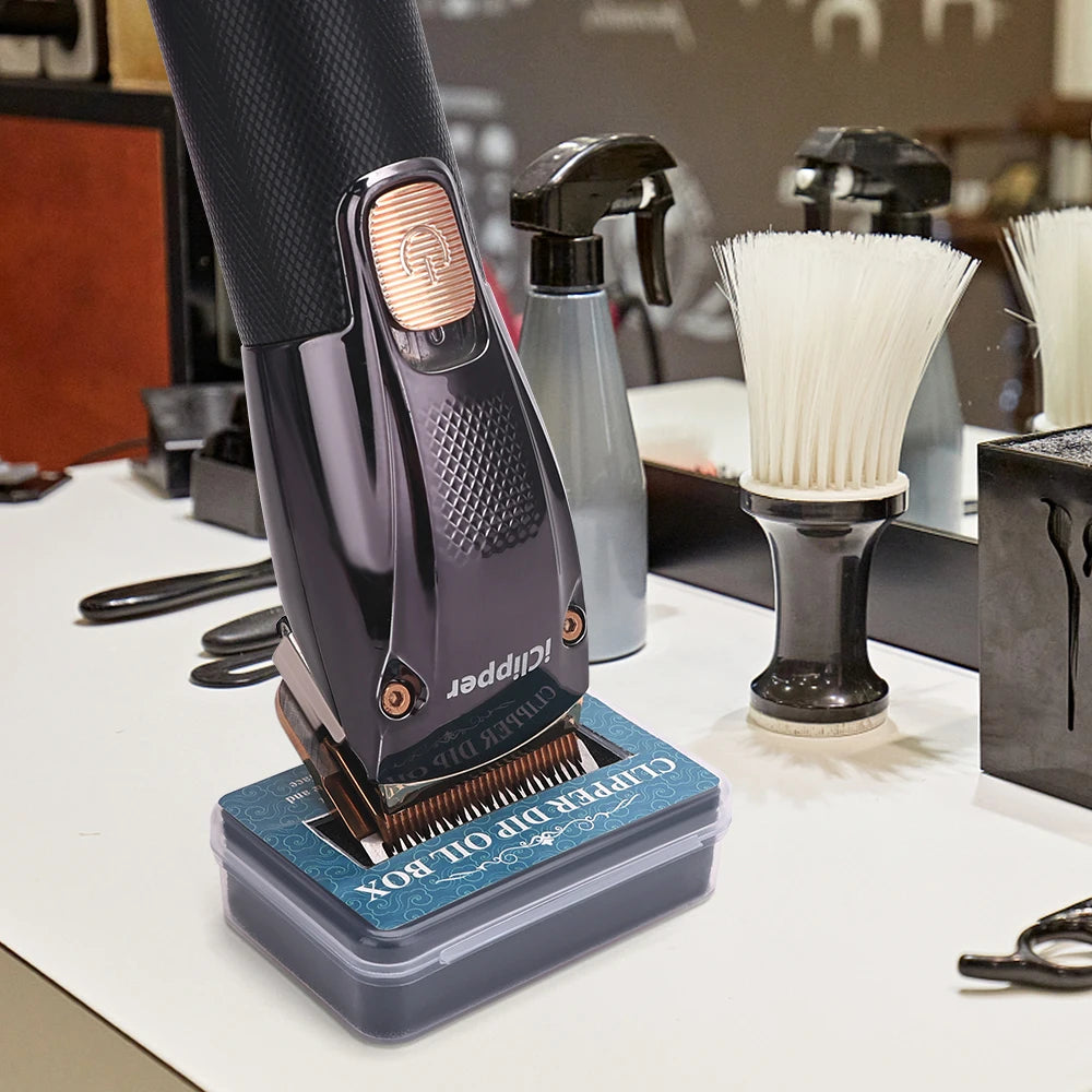 Lubricating Clipper Oil Box – Hair Blade Rust Prevention & Repair, Electric Push Barber Oil Storage Box
