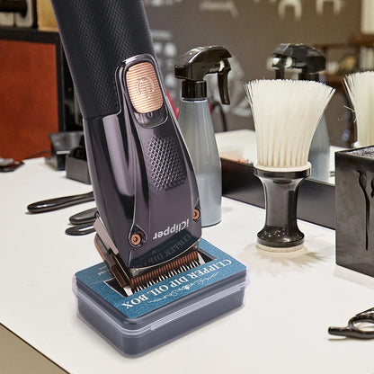 Lubricating Clipper Oil Box – Hair Blade Rust Prevention & Repair, Electric Push Barber Oil Storage Box