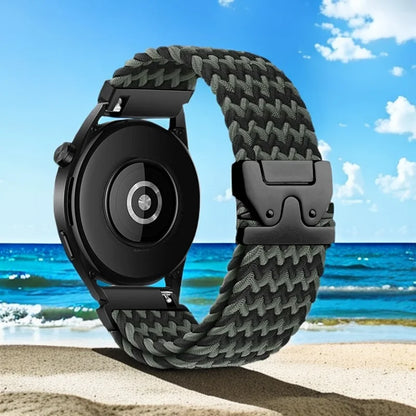 Braided Loop Watch Band – 18/20/22mm Parachute Style Strap for Garmin Venu/3/3S, Forerunner 265/265S/645, Samsung & Huawei GT Watches