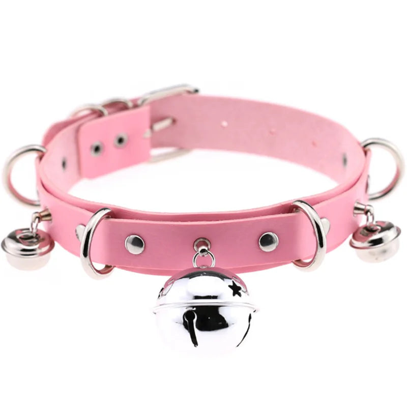 Harajuku Gothic Spike Rivet Star Choker Necklace – Black Bowknot PU Lace Leather Y2K Hip Hop Rock Jewelry for Girls