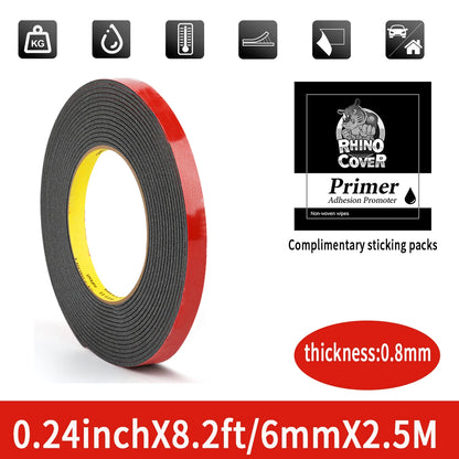 Extra Strong Double-Sided Acrylic Foam Tape – Waterproof, High-Temp Mounting Pad for Car & Home Use