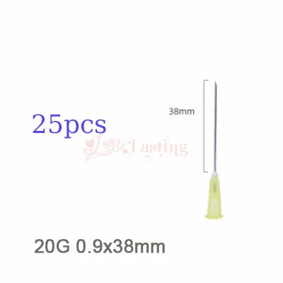 25pcs Disposable Sharp Needles – 18G to 34G Sterile Stainless Steel Tattoo & Hyaluronic Acid Needles
