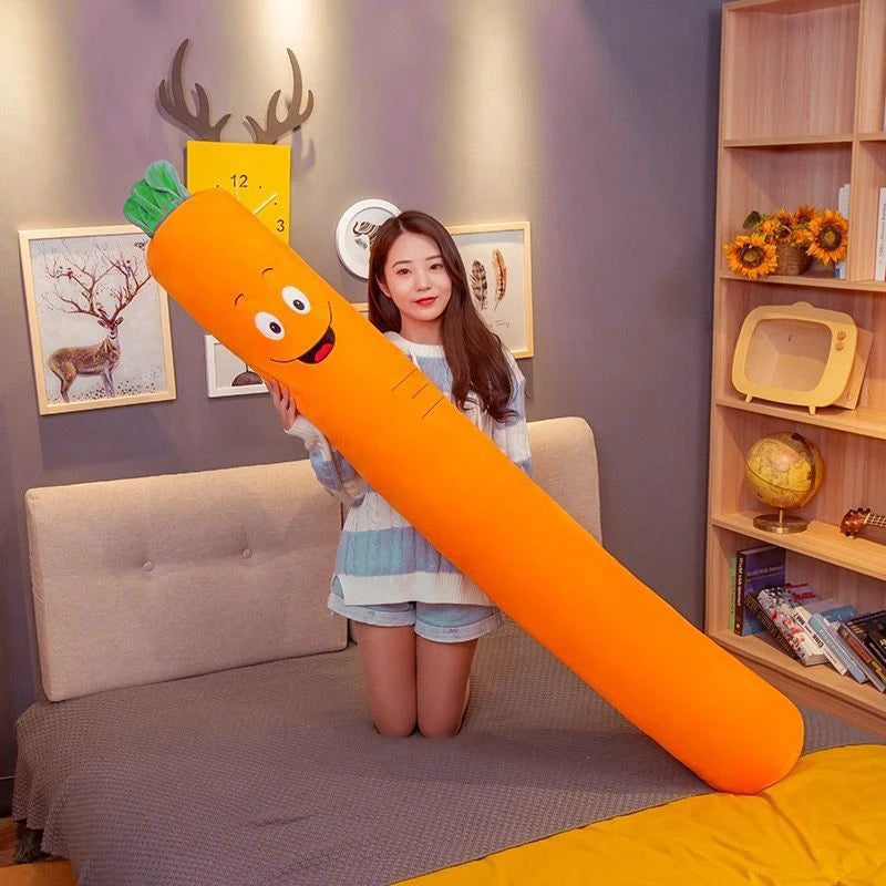Cute Cylindrical Body Pillow – Soft Side Sleeping Pregnancy Pillow with Detachable Washable Cover, Long Cartoon Leg Gripper Pillow Gift