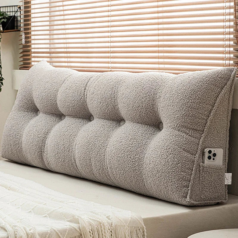 Large Triangular Headboard Wedge Pillow – Bed Rest Backrest Cushion with Removable Cover for Positioning Support