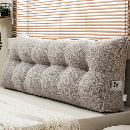Large Triangular Headboard Wedge Pillow – Bed Rest Backrest Cushion with Removable Cover for Positioning Support