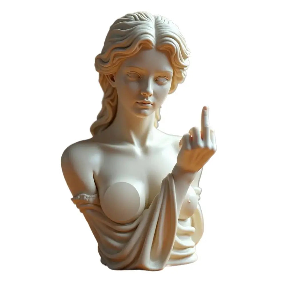Vienna Goddess 3D Resin Statue — Funny Venus Figurine with Attitude, Home Decor Bust & Plaster Craft Sculpture