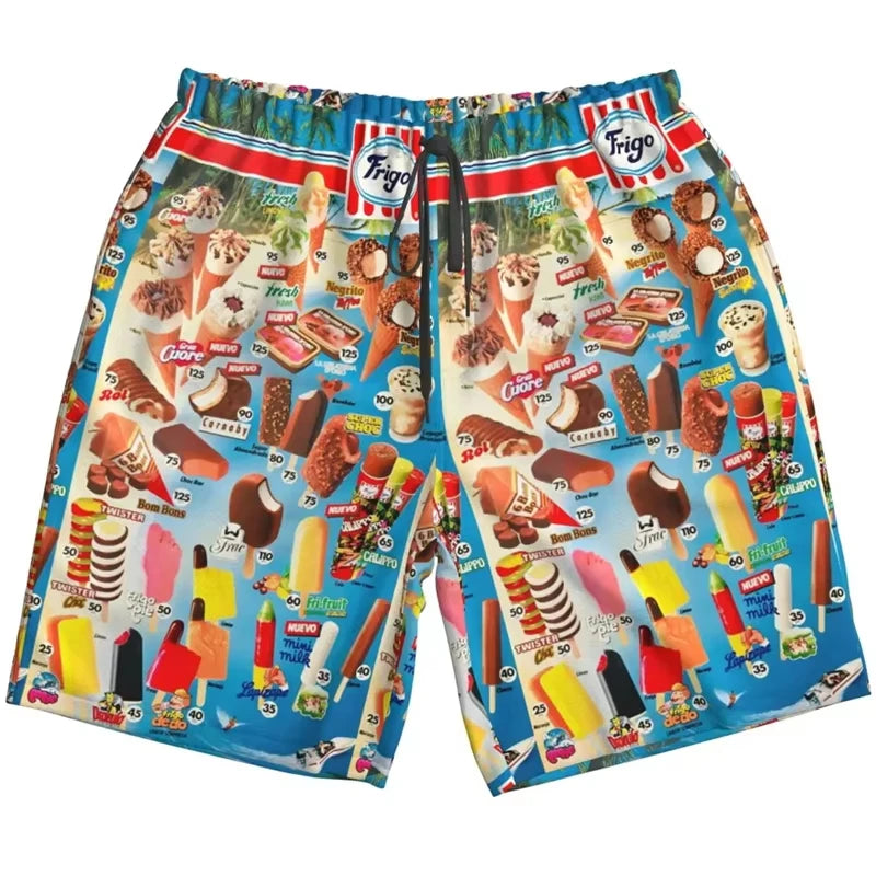 3D Ice Cream Hawaiian Shirt - Trendy Unisex Oversized Short Sleeve Beach Party Shirt