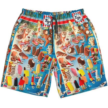 3D Ice Cream Hawaiian Shirt - Trendy Unisex Oversized Short Sleeve Beach Party Shirt
