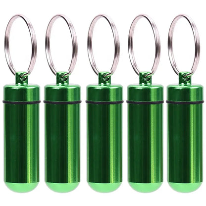 Portable Mini Travel Pill Box – Waterproof Medicine Capsule Container with Keychain for First Aid & Daily Use