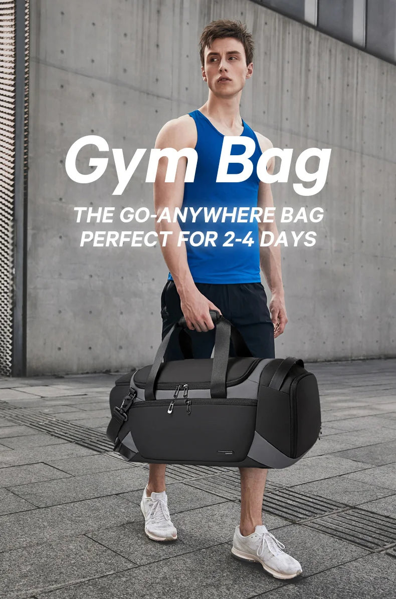 BANGE Waterproof Sports Gym Bag for Men - Fitness Training & Outdoor Dry Wet Separation Travel Bag