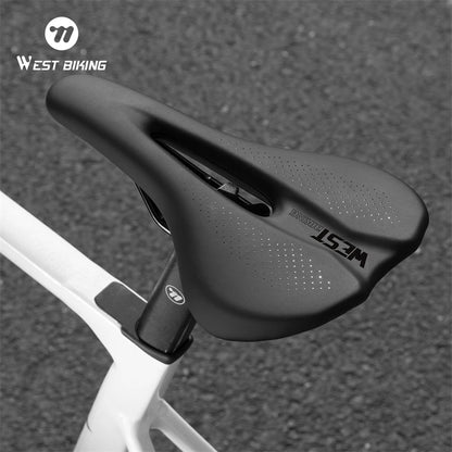 WEST BIKING Bicycle Saddle - Hollow PU Anti-Slip Shock-Absorbing MTB Road Bike Seat Cushion