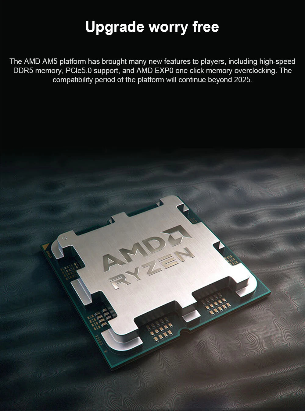 AMD Ryzen 5 7500F CPU - 6-Core, 12-Thread, 3.7GHz, 32MB L3 Cache, 5NM, Socket AM5 (Tray, No Cooler)