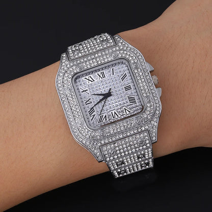 Luxury Silver Stainless Steel Quartz Watch for Men – Dainty Business Casual Wristwatch