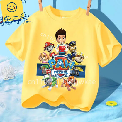 Paw Patrol Kids T-Shirt – Skye Cartoon Short Sleeve Summer Top for Boys & Girls Casual Wear Birthday Gift Clothing