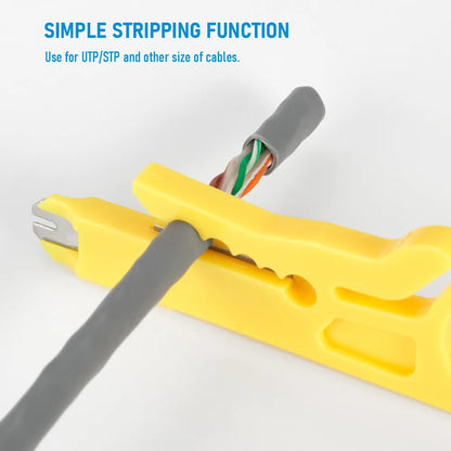 Multi-Functional Wire Stripper Knife Crimper Pliers: Crimping Tool with Cable Stripping Wire Cutter - Handy Multi-Tool for Cutting Lines
