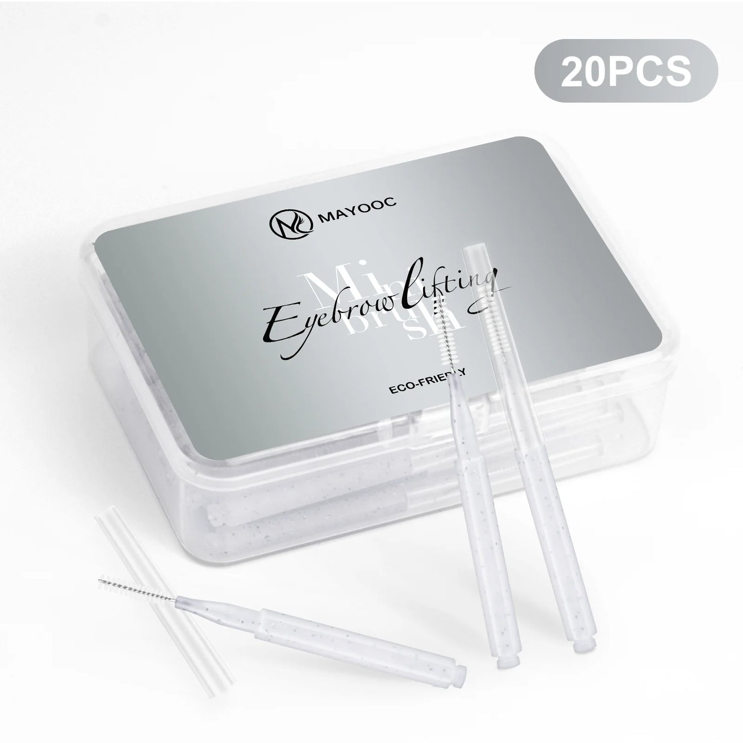 MAYOOC Mini Eyebrow Brush – Disposable Brow Lifting & Perm Brushes, Bendable Micro Eyelash Applicators Tools