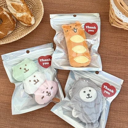Cute Food Plush Pendant Bag Keychain - Creative Decorative Hanging Charm 1/3 Pcs