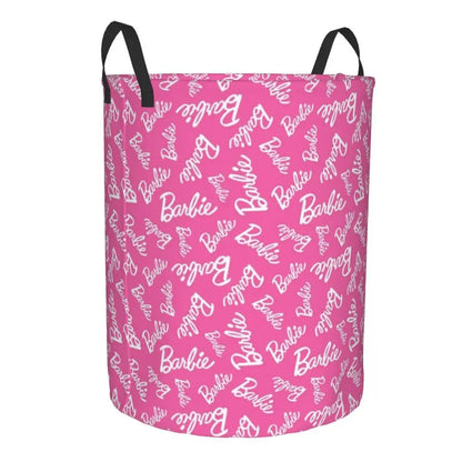 Custom Barbie Logo Laundry Basket – Collapsible Large Capacity Clothes Storage Bin, Disney Baby Hamper