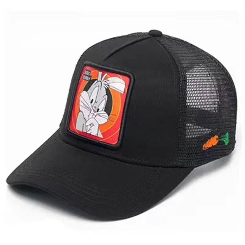 Anime Cartoon Baseball Cap – High Quality Cotton Snapback Hat for Kids, Men & Women, Hip Hop Dad Mesh Trucker Cap