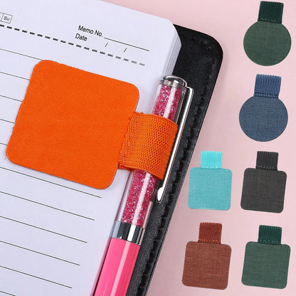 31 Colors Self-Adhesive Leather Pen Holder - Elastic Loop Clip for Notebooks, Journals, and Clipboards