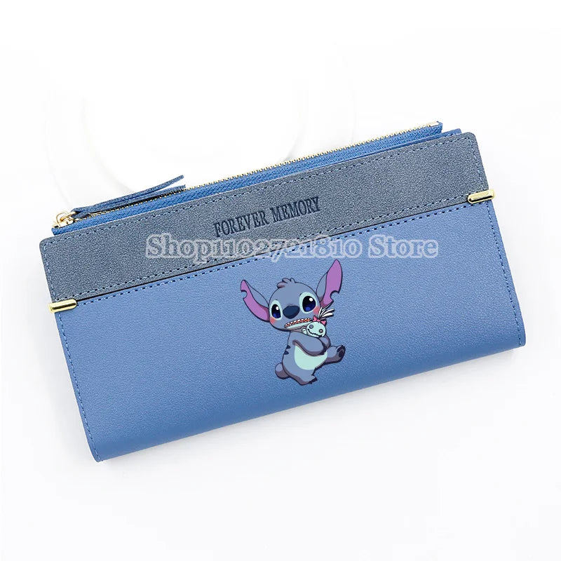 Disney Stitch Wallet for Women – Large Capacity Cartoon Coin Purse & Card Holder Clutch